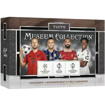 2024-25 Topps UEFA Club Competitions Museum Collection Soccer Hobby 8 Box Case