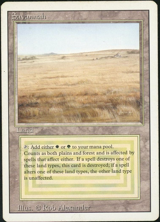 Savannah Dual Land Magic The Gathering Revised Edition