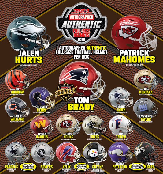 2025 Tri Star Football Autographed Authentic NFL Football Helmets Blind Box