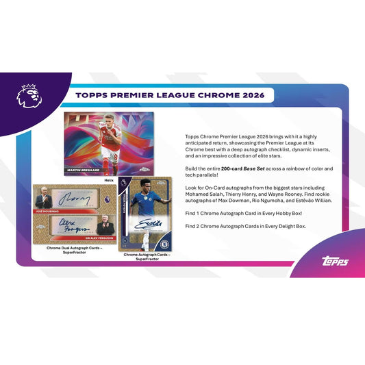 2025-26 Topps Chrome English Premier League Soccer Breaker's Delight 6 Box Case