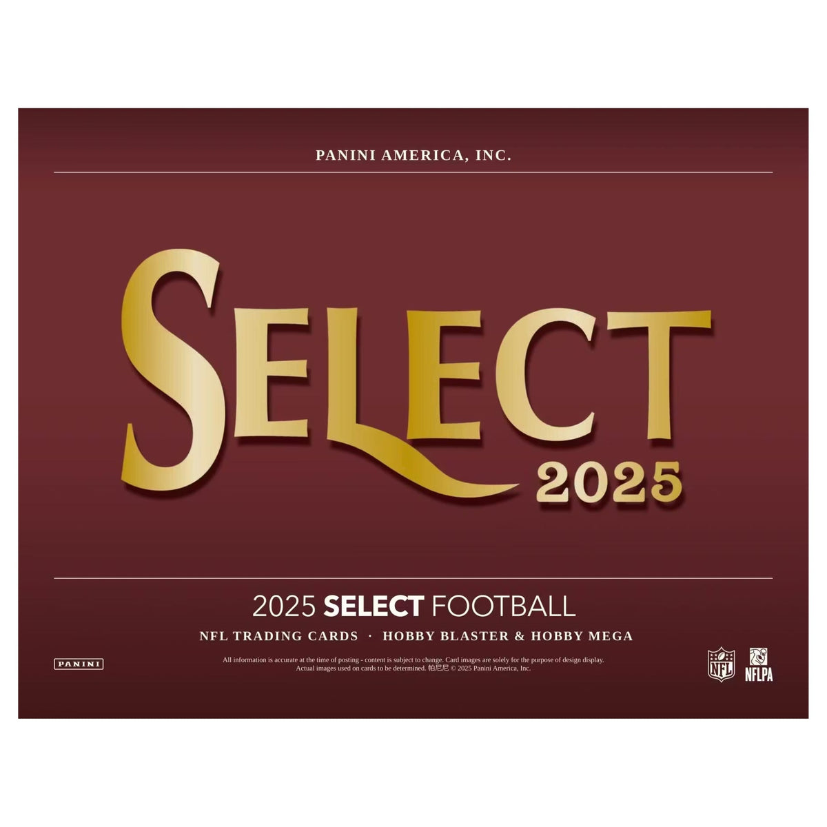 2025 Panini Select Football Hobby Mega 20 Box Case