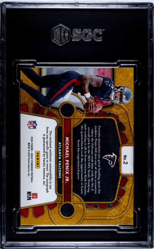 2024 Panini Gold Standard Michael Penix JR. #2 Rookie Triple Jersey Auto SGC 9