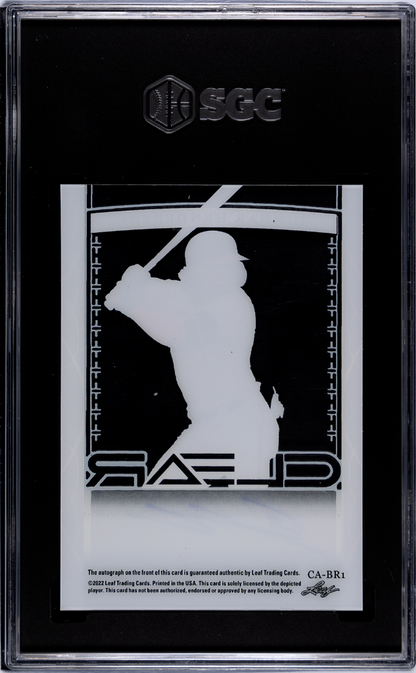 2022 Leaf Trinity Gunnar Henderson #CA-BR1 Clear Autograph Red SGC 9