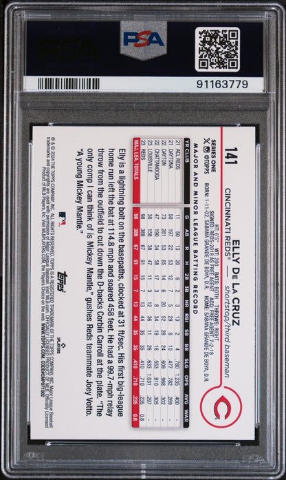 2024 Topps Elly De La Cruz #141 Gold Foil PSA 10