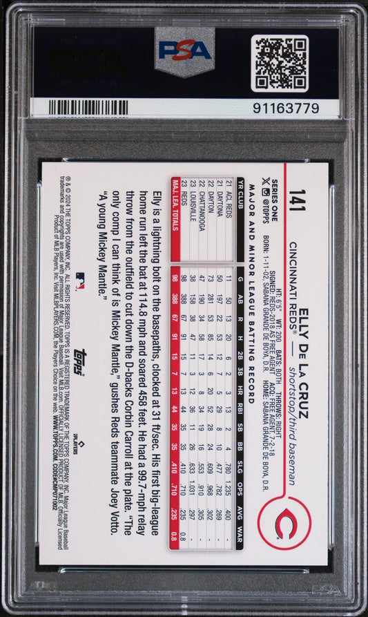2024 Topps Elly De La Cruz #141 Gold Foil PSA 10