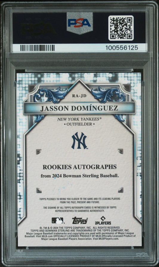 2024 Bowman Sterling Rookies Auto Jasson Dominguez #RAJD Black Lava 01/10 PSA 9
