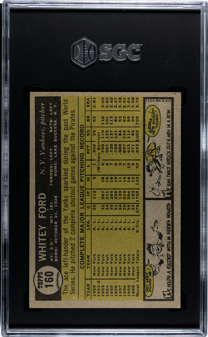 1961 Topps Whitey Ford #160 SGC 6