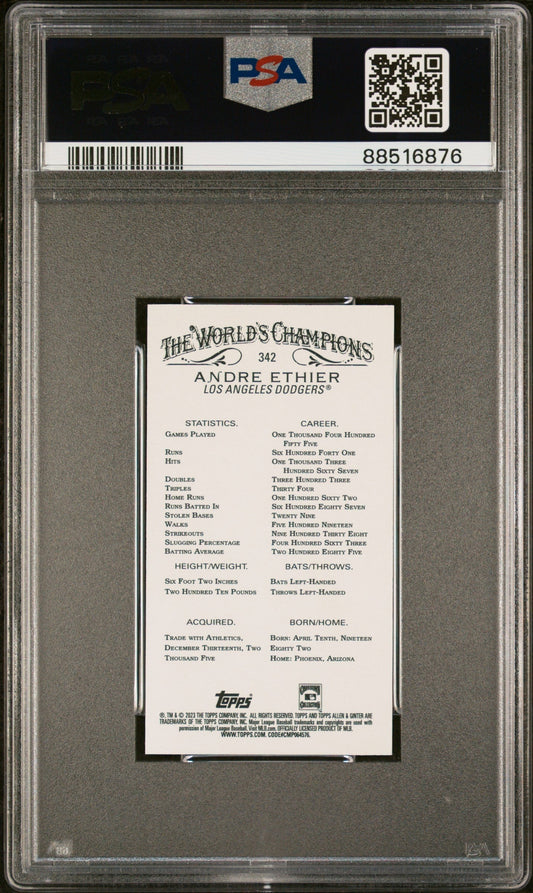 2023 Topps Allen & Ginter Andre Ethier #342 Mini Glossy 1/1 PSA 10