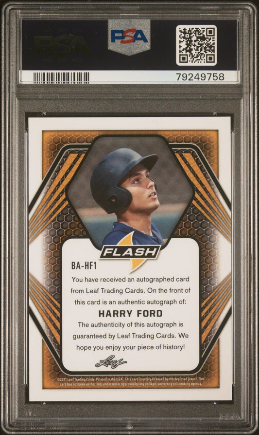 2021 Leaf Flash Autographs Harry Ford #HF1 PSA 8 Auto 9