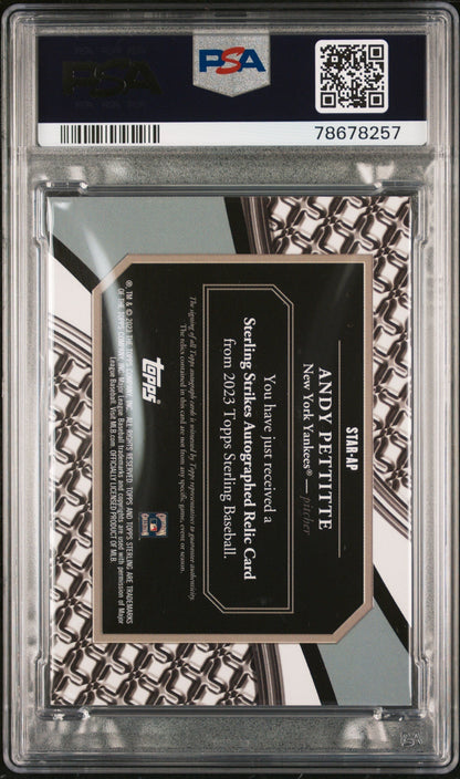 2023 Topps Sterling Strikes Auto  Andy Pettitte #STARAP Red 1 / 5 PSA 9 Auto 9