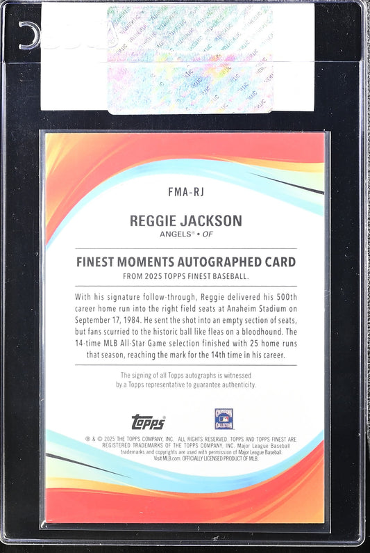2025 Topps Reggie Jackson #FMA-RJ Green Refractor Finest Auto CGC Authentic