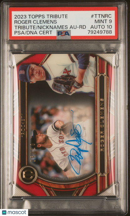 2023 Topps Tribute  To Nicknames Auto Roger Clemens #TTNRC RD PSA  Auto 10