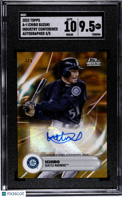 2023 Topps Industry Conference Ichiro Suzuki #A-I Autograph 5 SGC 9.5 Auto 10