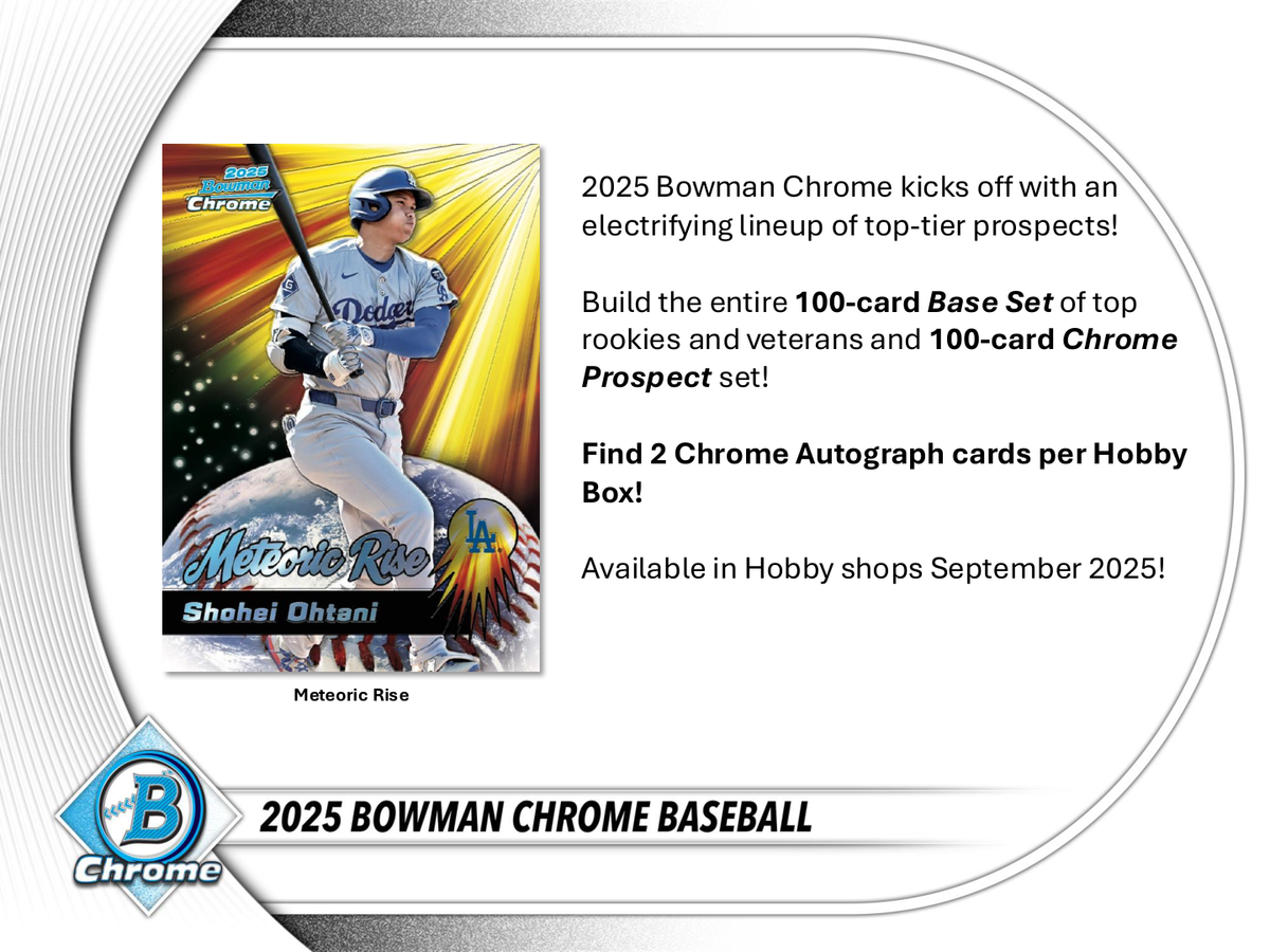 2025 Bowman Chrome Baseball Hobby Box
