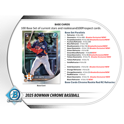 2025 Bowman Chrome Baseball Breaker's Delight Box