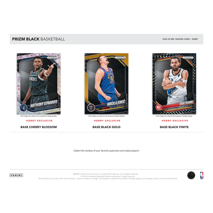 2024/25 Panini Prizm Black Basketball Hobby 12 Box Case