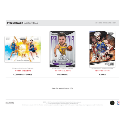 2024/25 Panini Prizm Black Basketball Hobby 12 Box Case