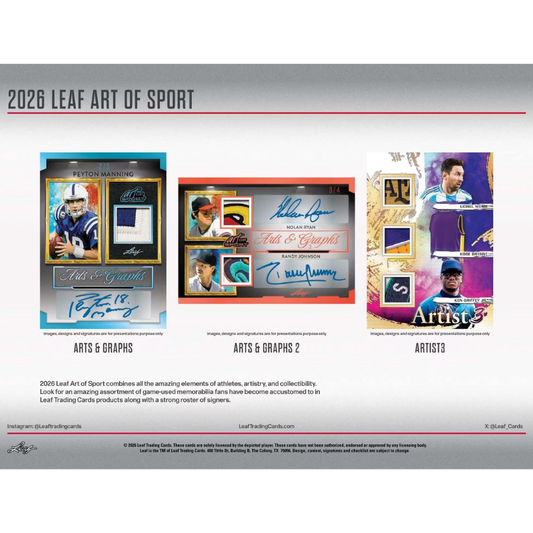 2026 Leaf Art of Sports Hobby Box